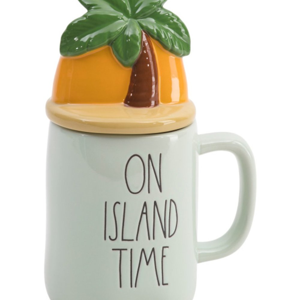 Rae Dunn Ceramic Figural Mug- On Island Time
